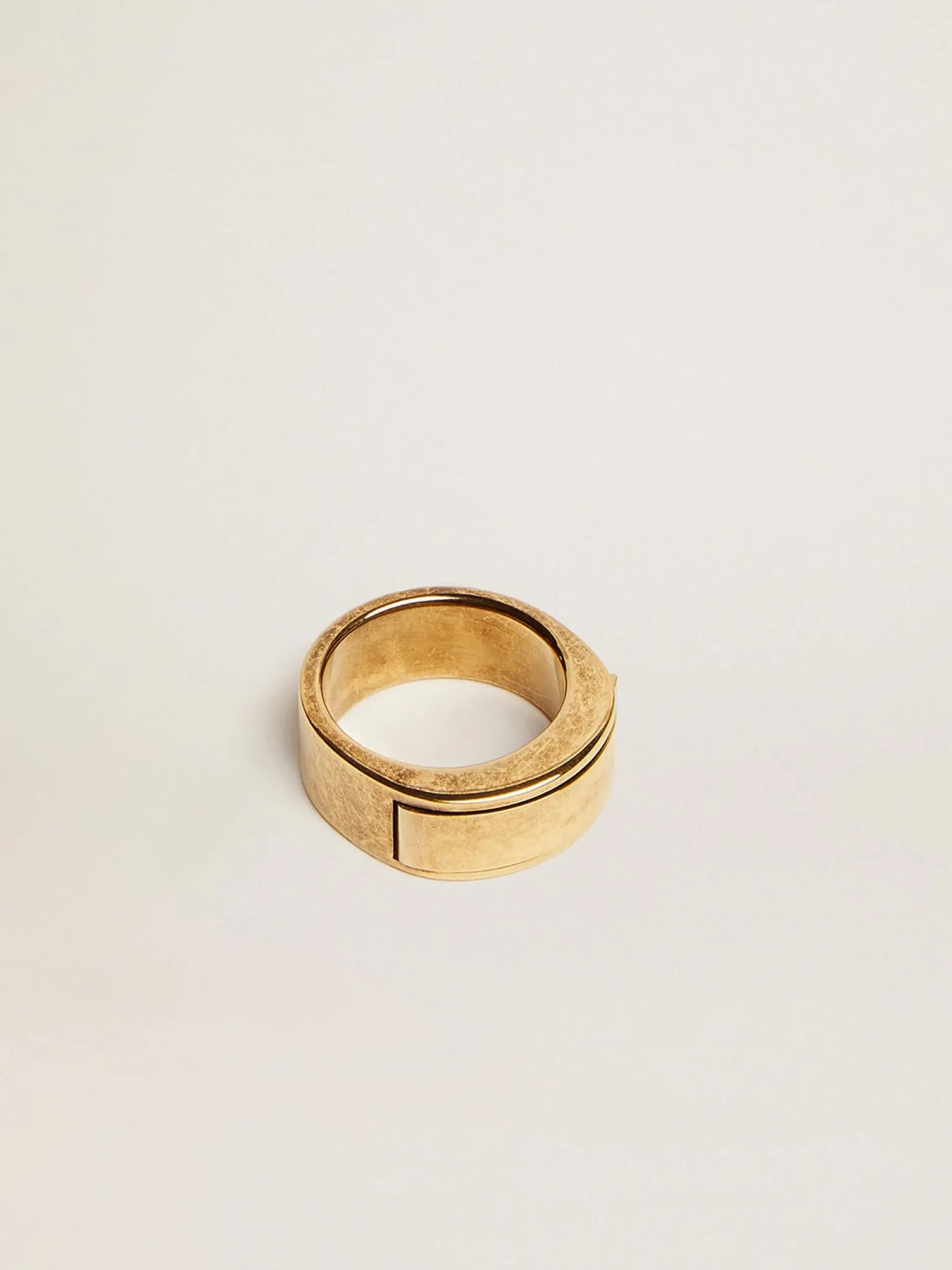 Outlet Anel feminino cor ouro velho com mensagem escondida MULHER Jewels|Joias