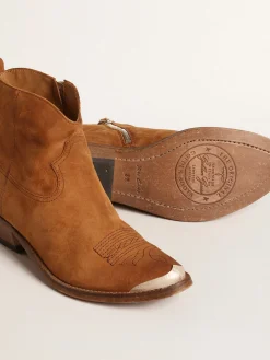 Sale Ankle boot Young de suede cor conhaque MULHER Botas