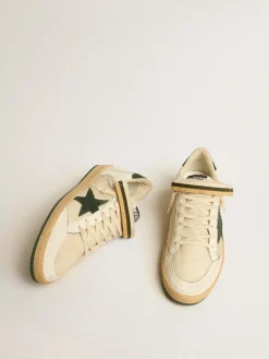 Discount Ball Star de náilon e napa com estrela e talão de suede verde Ball Star