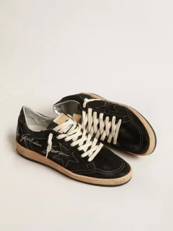 Online Ball Star de tela preta com estrela de suede preto MULHER Ball Star