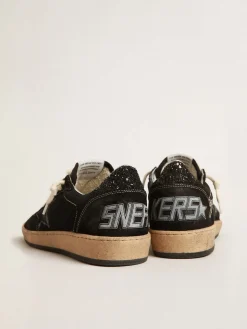 Online Ball Star de tela preta com estrela de suede preto MULHER Ball Star