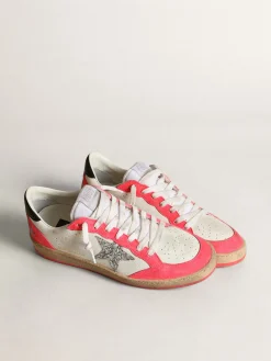 Cheap Ball Star feminino de napa branca com estrela de glitter MULHER Ball Star