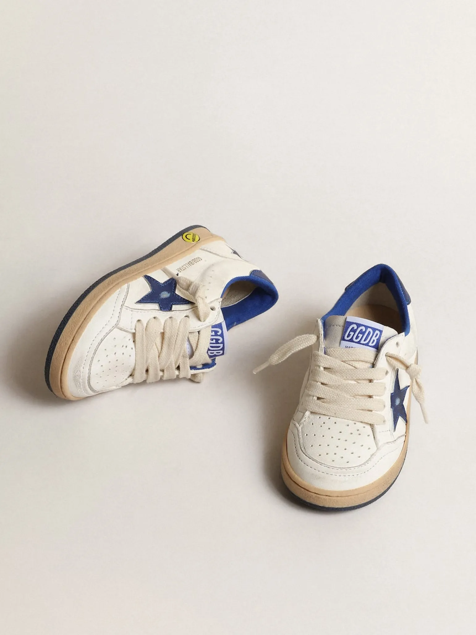 Best Ball Star Junior com estrela e talão de couro metálico azul Meninas pequenas (1-3 anos)|Meninos pequenos (1-3 anos)