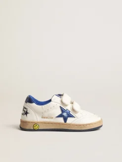 Best Sale Ball Star Junior com estrela e talão de couro metálico azul Meninos pequenos (1-3 anos)