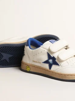 Best Sale Ball Star Junior com estrela e talão de couro metálico azul Meninos pequenos (1-3 anos)