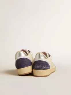Best Ball Star LTD de napa e suede com estrela creme e talão prateado MULHER Ball Star