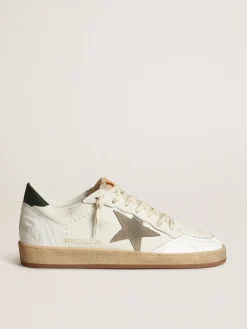 Online Ball Star masculino de napa branca com estrela de suede havana-rosado Ball Star