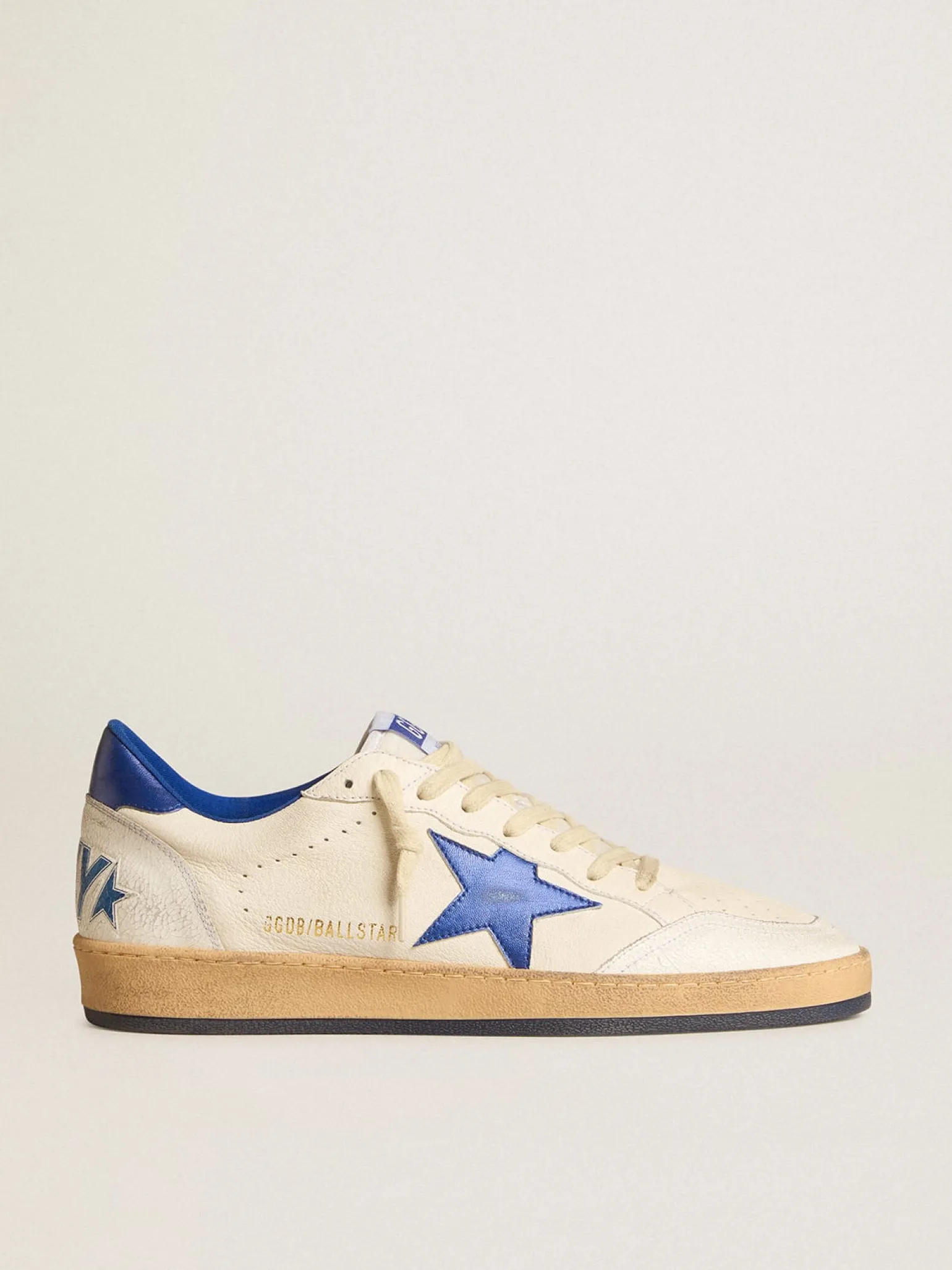 New Ball Star Wishes Feminino de napa branca com estrela e talão azul MULHER Ball Star