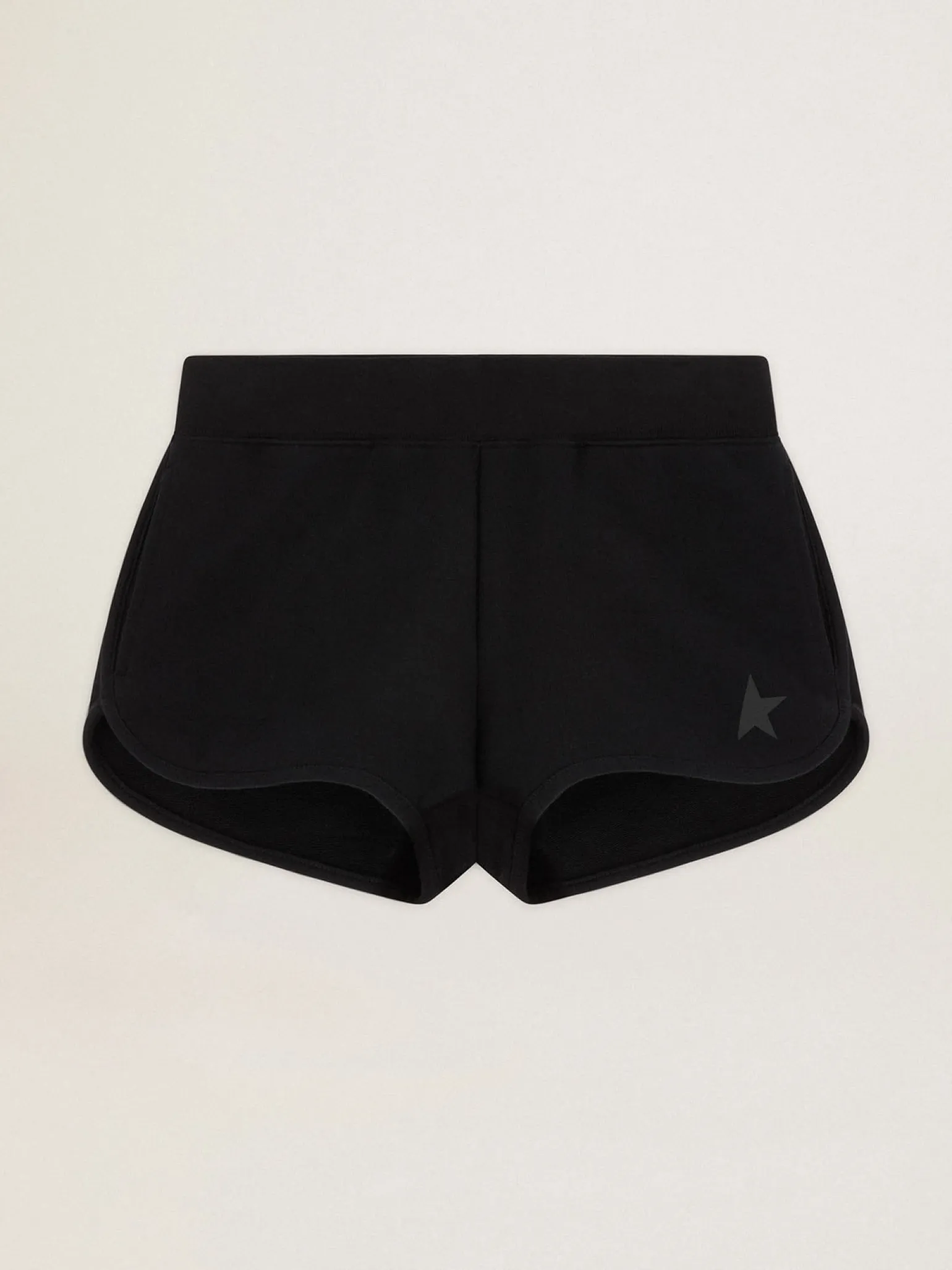 Flash Sale Bermuda feminina preta com estrela tom sobre tom MULHER Saias e Shorts