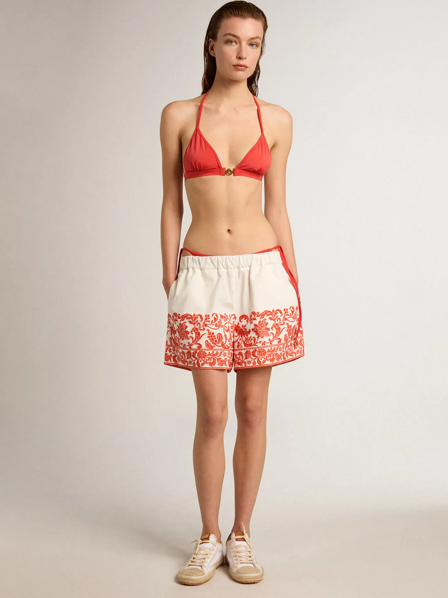 Hot Biquíni vermelho coral MULHER Beachwear
