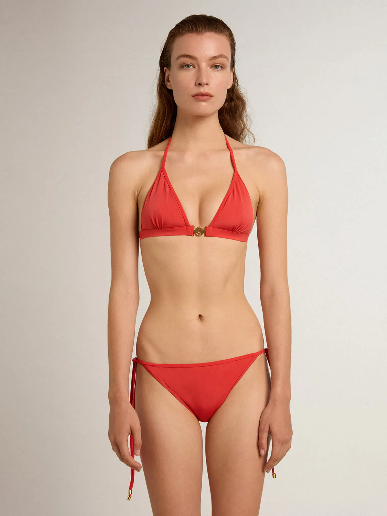 Hot Biquíni vermelho coral MULHER Beachwear