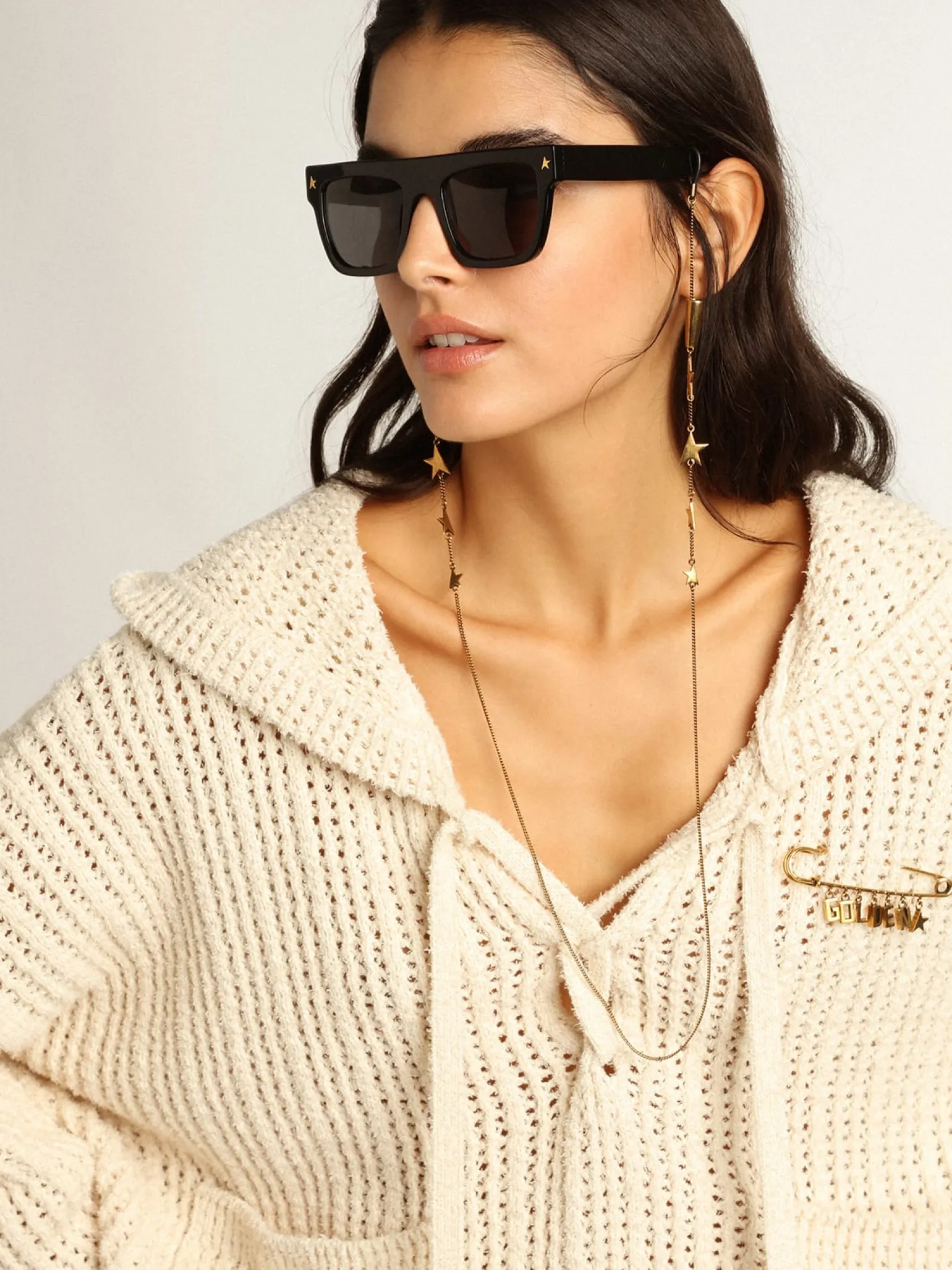 Shop Blusa com capuz de algodão cor de papiro MULHER Moletons