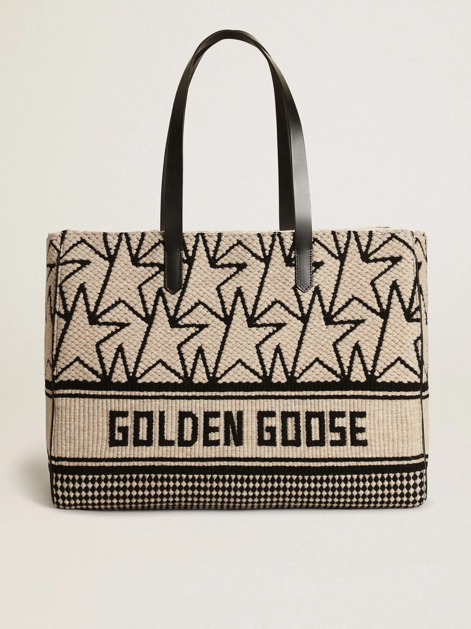 Online Bolsa California feminina East-West de jacquard de lã branco-leite MULHER Bolsas de ombro|Bolsas de mão