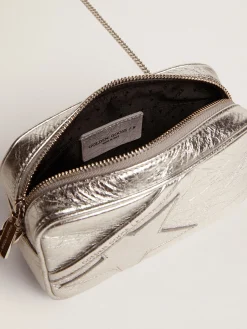 Discount Bolsa Mini Star feminina de couro metálico prateado com estrela tom sobre tom MULHER Minibolsas|Bolsas tiracolo