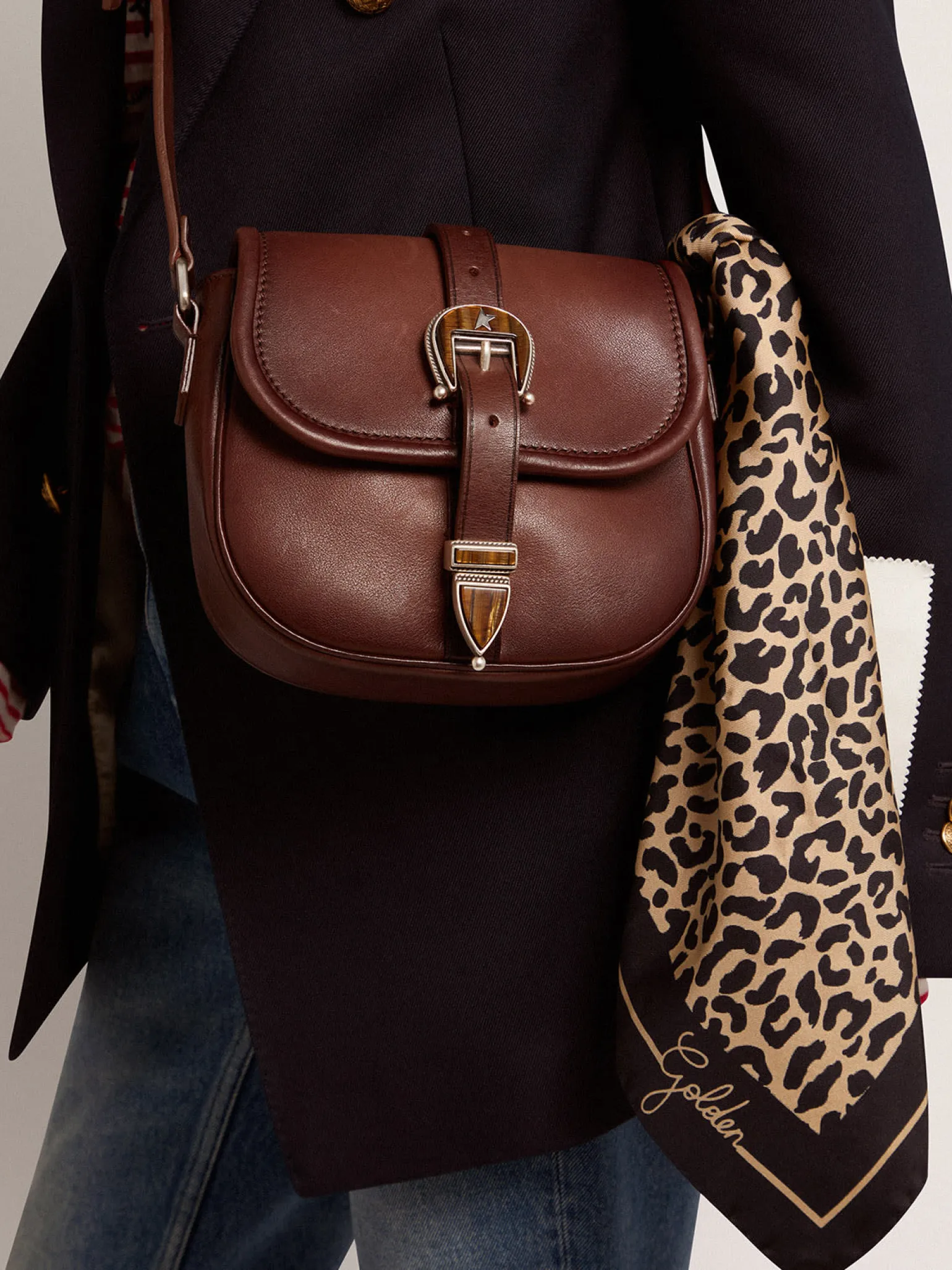Cheap Bolsa Rodeo feminina pequena de couro marrom escuro MULHER Bolsas tiracolo