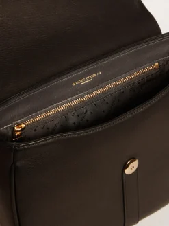 Best Sale Bolsa Sally média de couro preta com fivela e alça de ombro MULHER Bolsas tiracolo