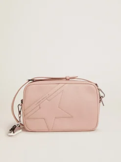 Best Bolsa Star de couro martelado na cor rosa quartzo e estrela tom sobre tom MULHER Bolsas tiracolo