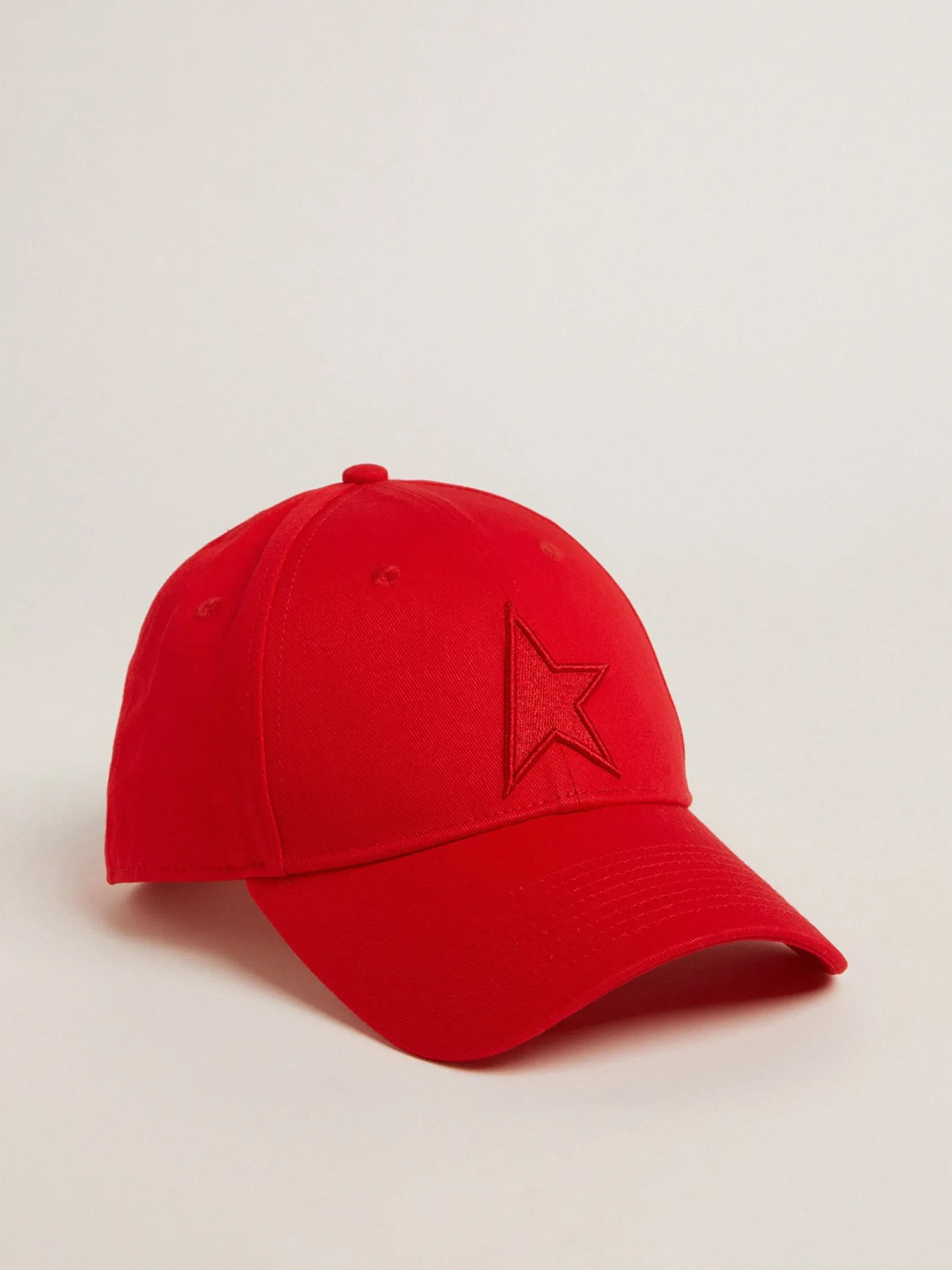 Best Boné de algodão vermelho com recorte em forma de estrela tom sobre tom na frente MULHER Chapéus e bonés|Beachwear