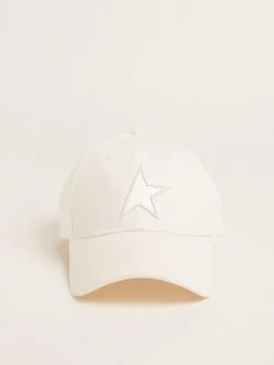 Outlet Boné de beisebol branco com estrela MULHER Chapéus e bonés|Beachwear