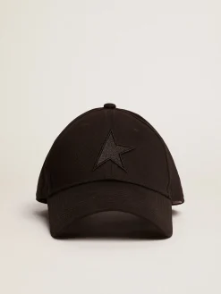 Fashion Boné preto com estrela MULHER Chapéus e bonés|Chapéus e bonés