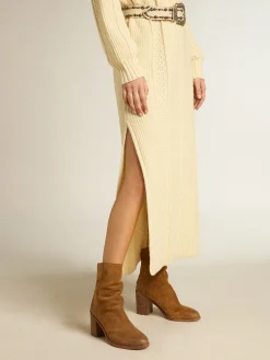 Best Sale Botas Vivienne de cano baixo de suede na cor conhaque MULHER Botas