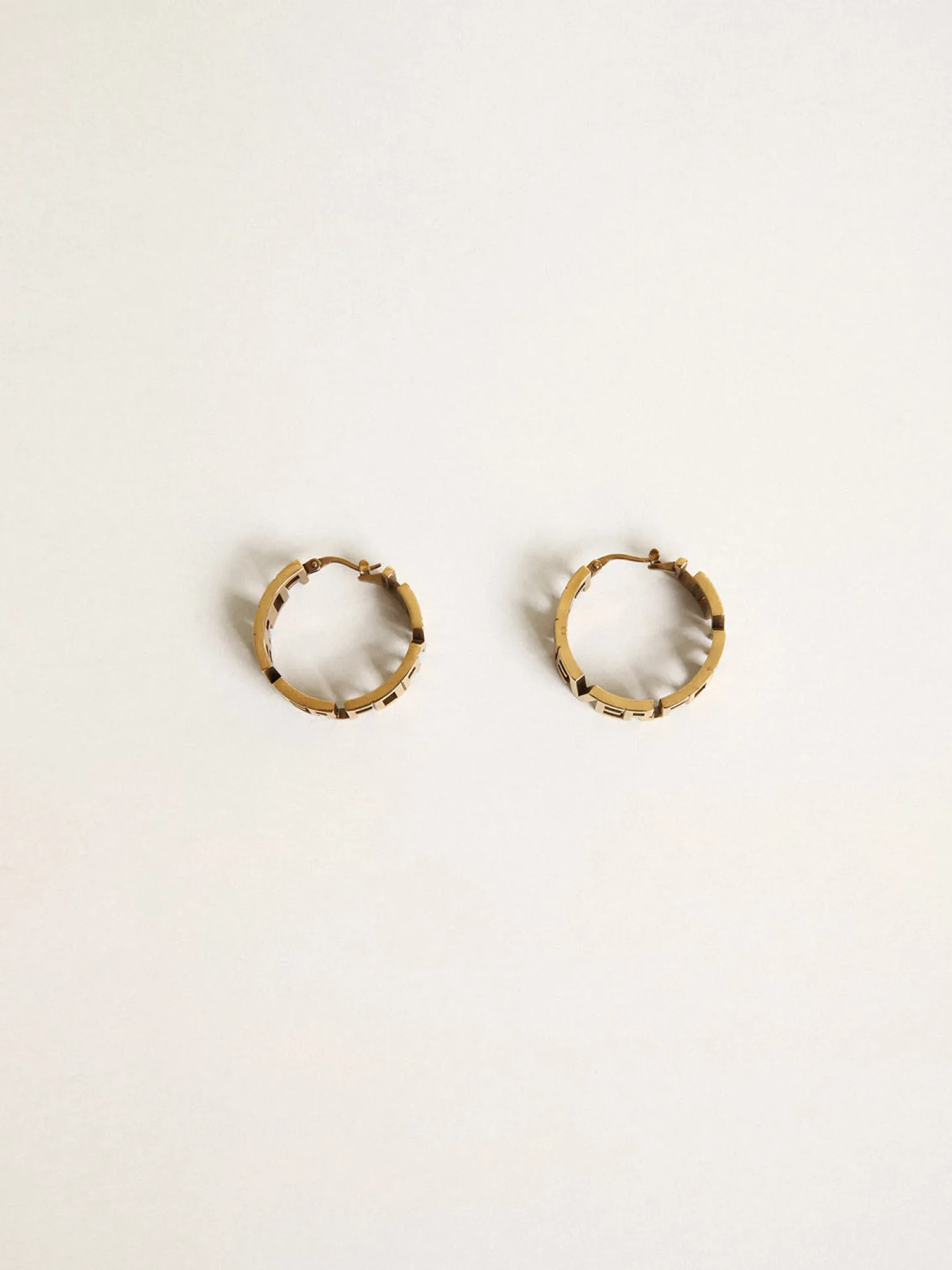 Outlet Brincos de argola na cor ouro velho com escrita Forever For You MULHER Joias
