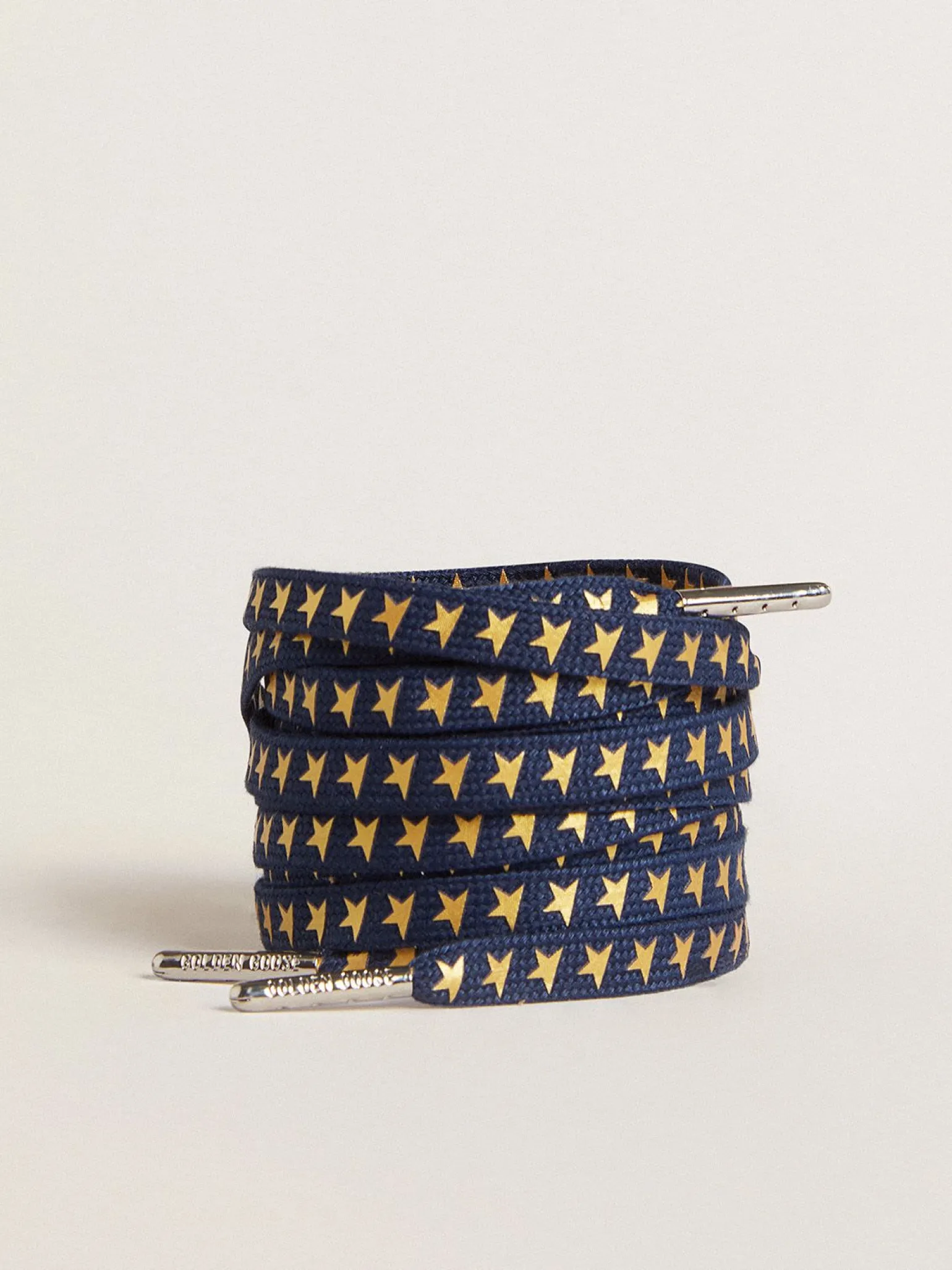 Shop Cadarços azul-marinho com estrelas douradas em contraste MULHER Cadarços|Cadarços