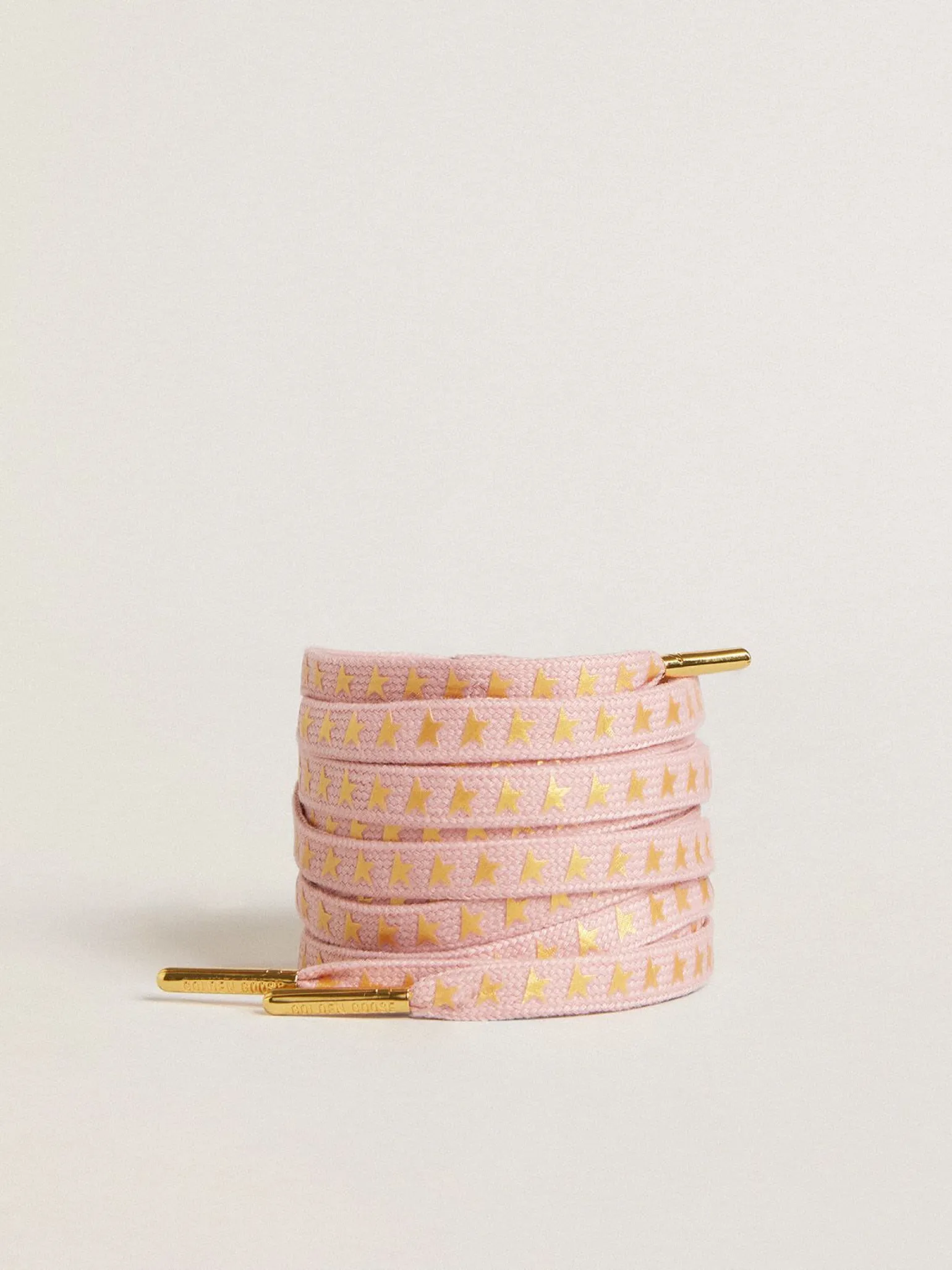 Store Cadarços rosa antigo com estrelas douradas em contraste MULHER Cadarços|Cadarços