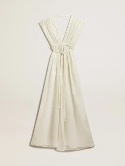 Sale Caftan de algodão jacquard branco usado MULHER Beachwear|Vestidos e macacões