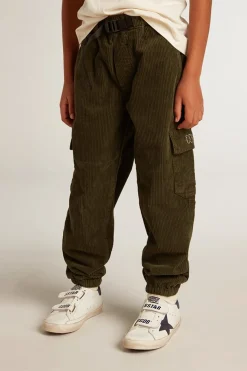 Best Sale Calça cargo de algodão verde escuro Bottoms (4-12 years)