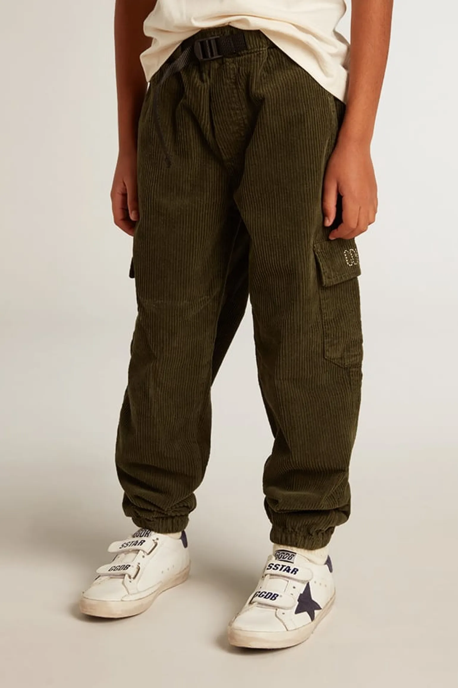 Best Sale Calça cargo de algodão verde escuro Bottoms (4-12 years)