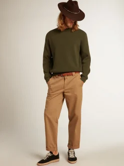Clearance Calça chino Golden Collection cáqui bege Jeans e calças
