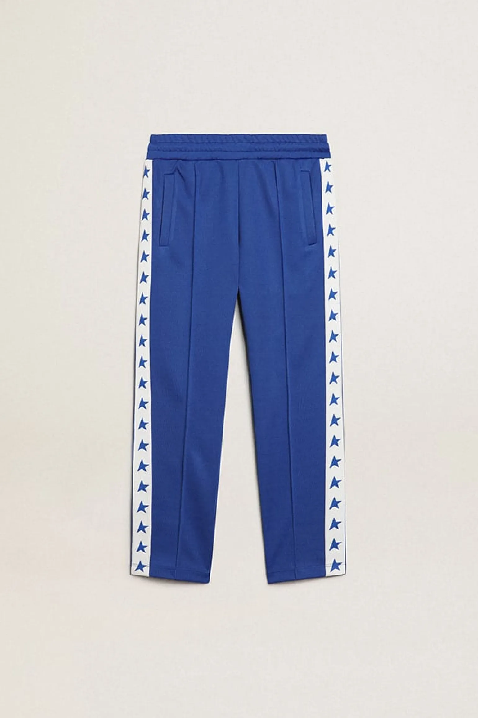 New Calça de jogging azul com faixa branca e estrelas azuis em contraste Bottoms (4-12 years)