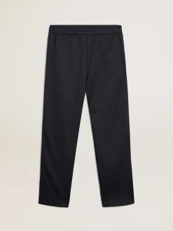 Best Sale Calça de jogging azul-escura com fita e estrelas em contraste Jeans e calças