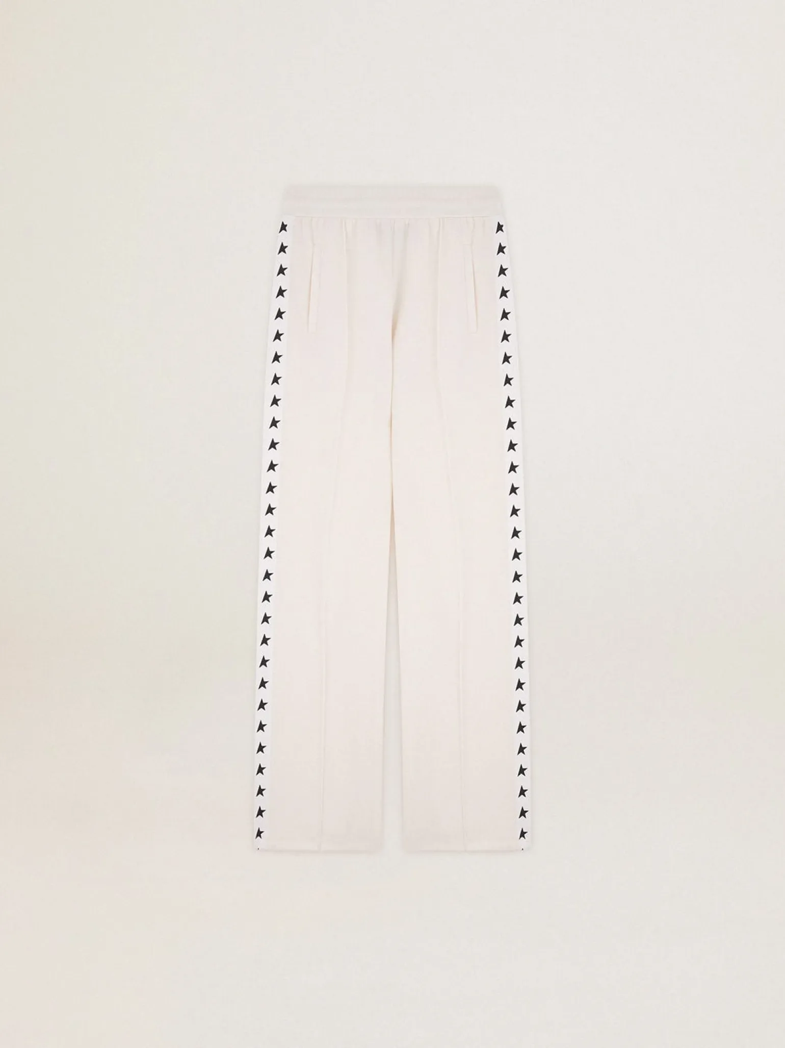 Best Sale Calça de jogging feminina branca com estrelas nas laterais MULHER Jeans e calças