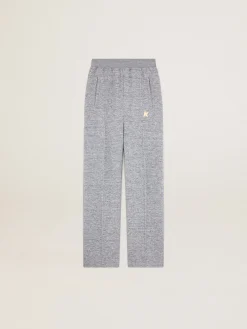 Discount Calça de jogging feminina cinza com estrela dourada na frente MULHER Jeans e calças