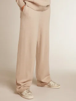 Sale Calça de jogging feminina misto caxemira branco natural MULHER Jeans e calças