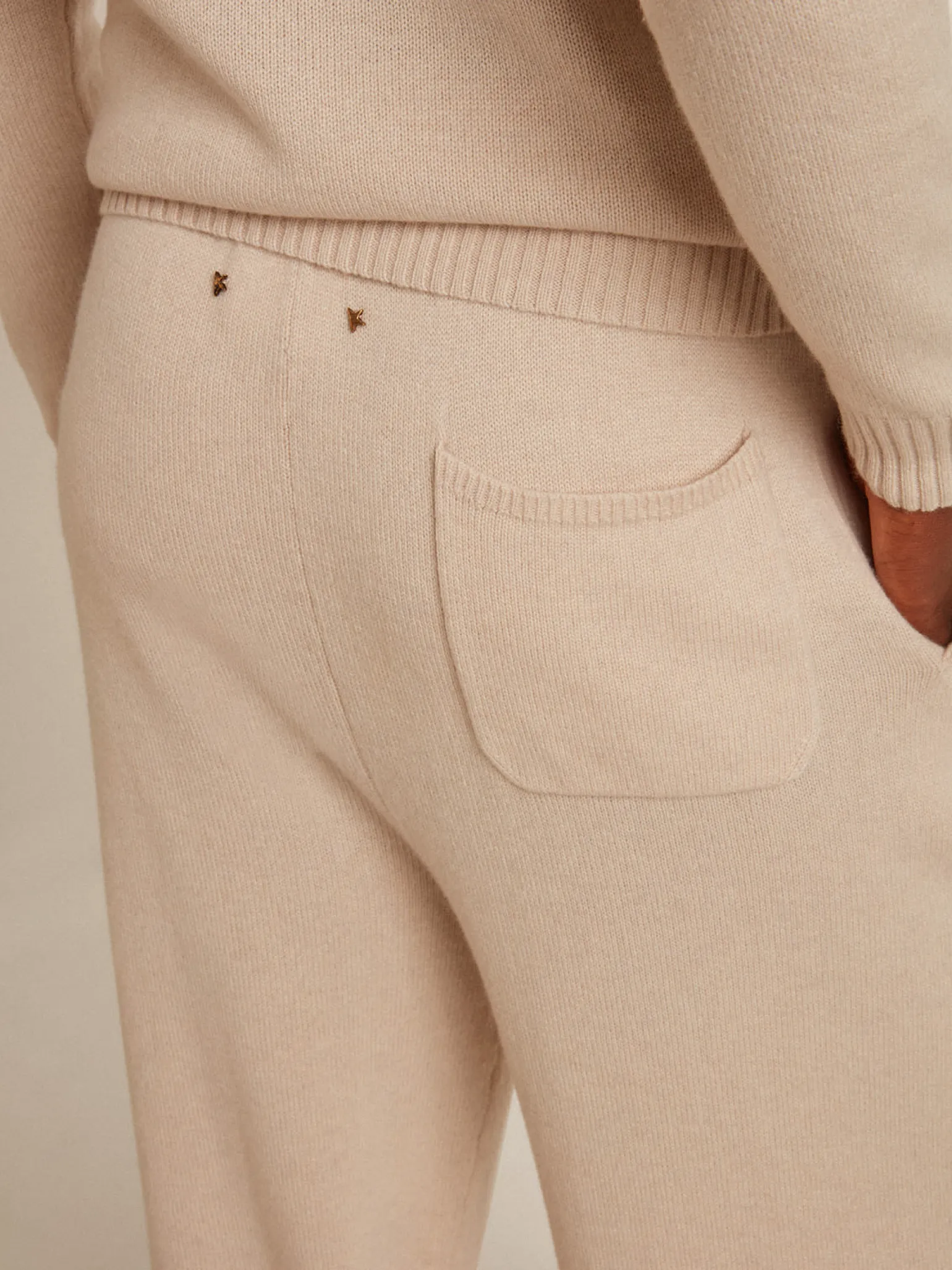 Shop Calça de jogging masculina misto caxemira branca Jeans e calças