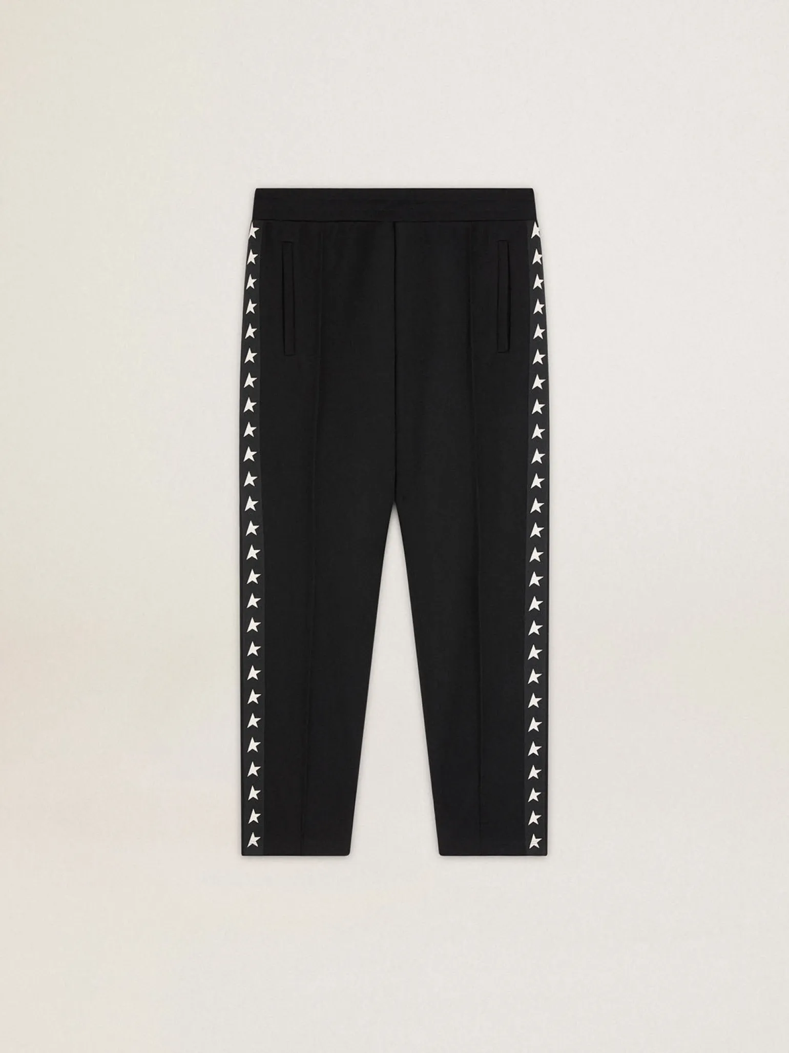 Discount Calça de jogging masculina preta com estrelas brancas nas laterais Jeans e calças