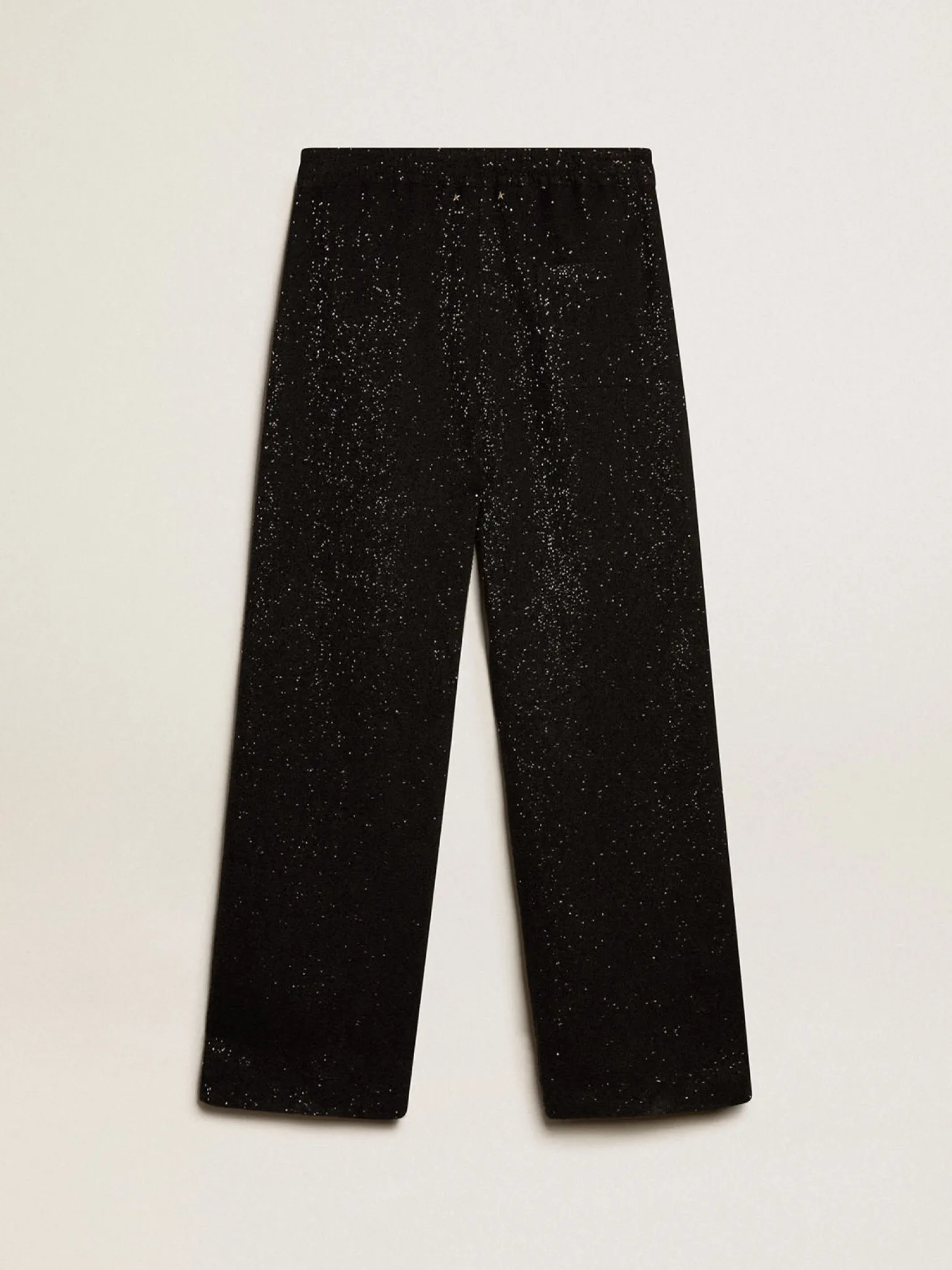 Best Calça de jogging masculina em misto linho preto com lantejoulas Jeans e calças