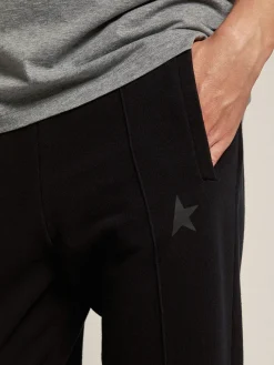 Outlet Calça de jogging masculina preta com estrela na frente Jeans e calças