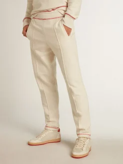 Discount Calça de jogging Masculina na cor branco heritage com logo CNY Jeans e calças