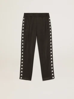 Clearance Calça de jogging preta com estrelas brancas em contraste Bottoms (4-12 years)|Bottoms (4-12 years)