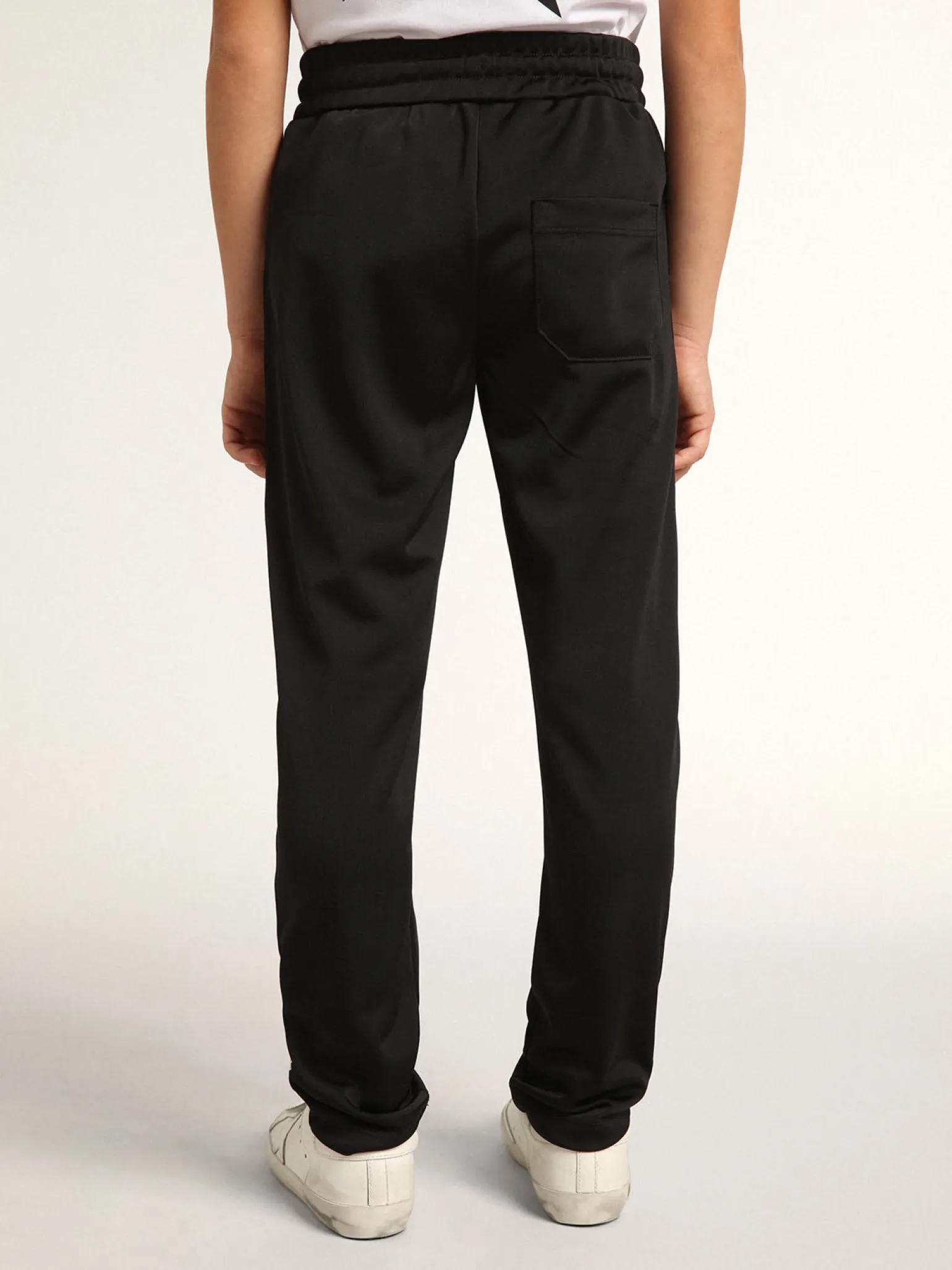Clearance Calça de jogging preta com estrelas brancas em contraste Bottoms (4-12 years)|Bottoms (4-12 years)