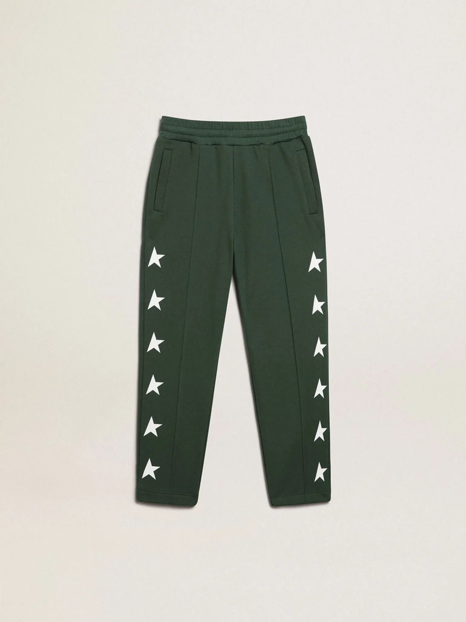 Best Sale Calça de jogging verde brilhante com estrelas em contraste Bottoms (4-12 years)