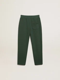 Best Sale Calça de jogging verde brilhante com estrelas em contraste Bottoms (4-12 years)