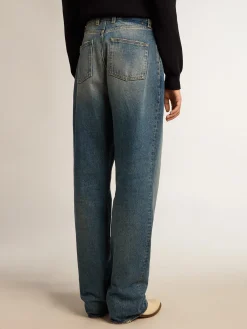 Flash Sale Calça jeans feminina com lavagem média MULHER Jeans e calças