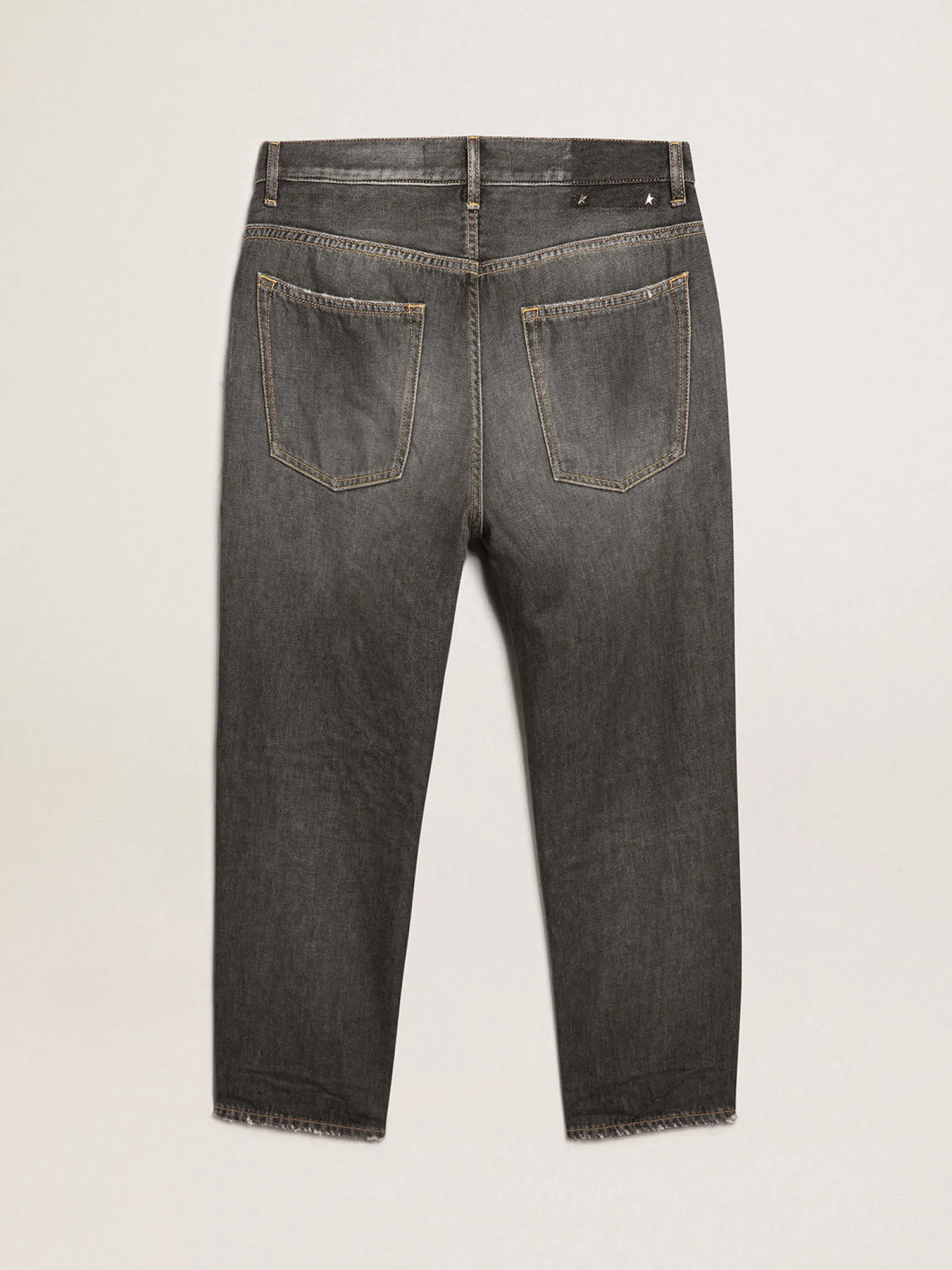 Clearance Calça jeans masculina preta com efeito stonewashed Jeans e calças