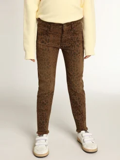 Discount Calça jeans skinny infantil feminina com estampa animal print Bottoms (4-12 years)