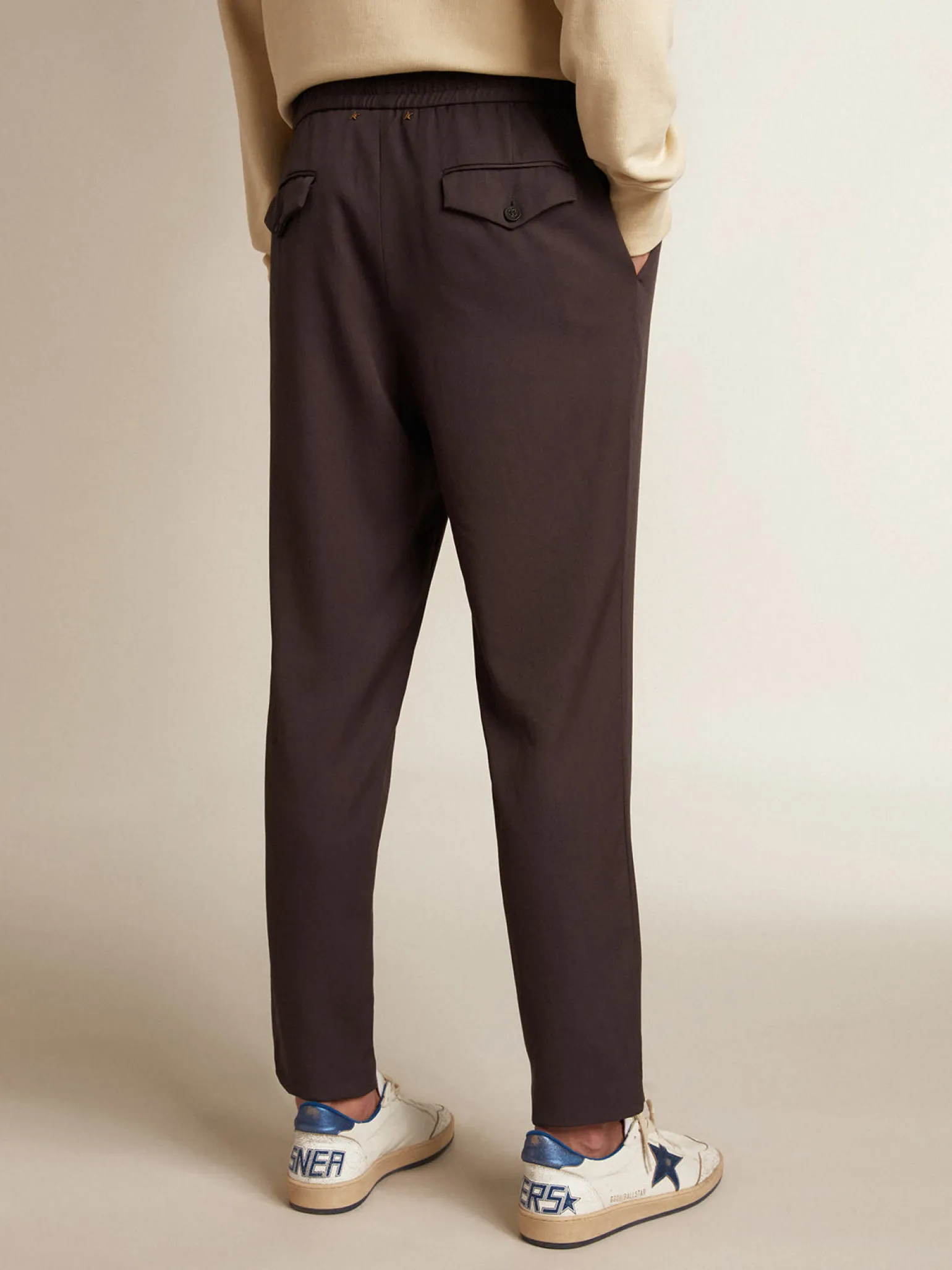 New Calça jogger de lã cinza ferro Jeans e calças